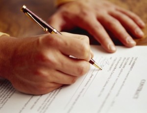 firmar contrato