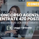 agenzia entrate 470 domande errate