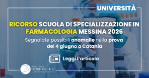 Ricorso Farmacologia Messina 2026: segnalate possibili anomalie nella prova del 4 giugno a Catania