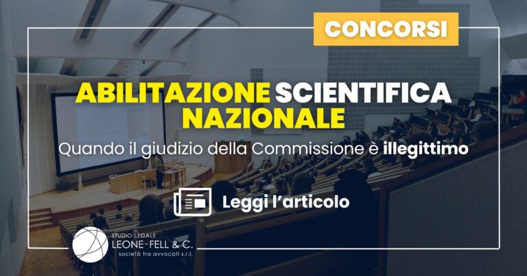 Abilitazione Scientifica Nazionale: quando il giudizio della Commissione è illegittimo