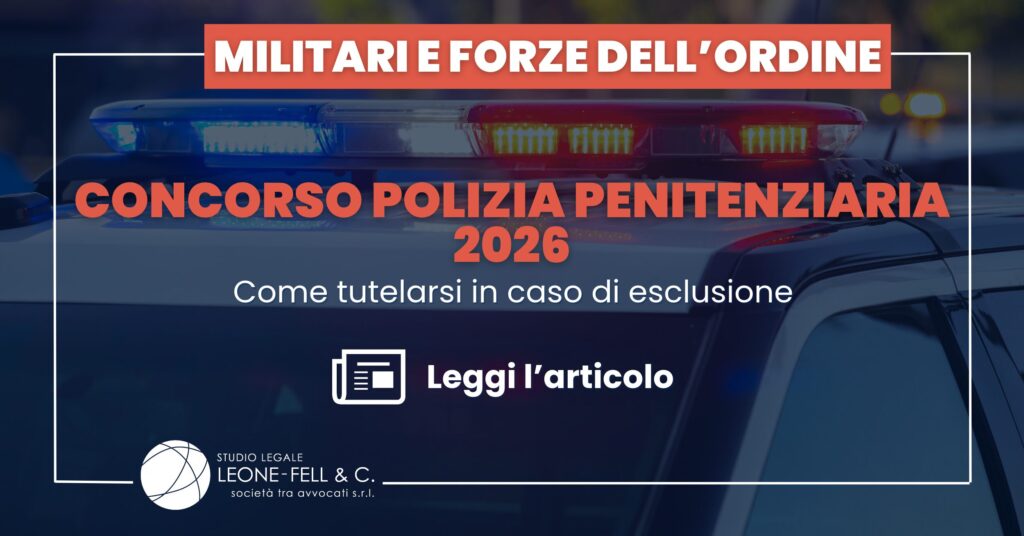 Concorso Polizia Penitenziaria 2026: come tutelarsi in caso di esclusione