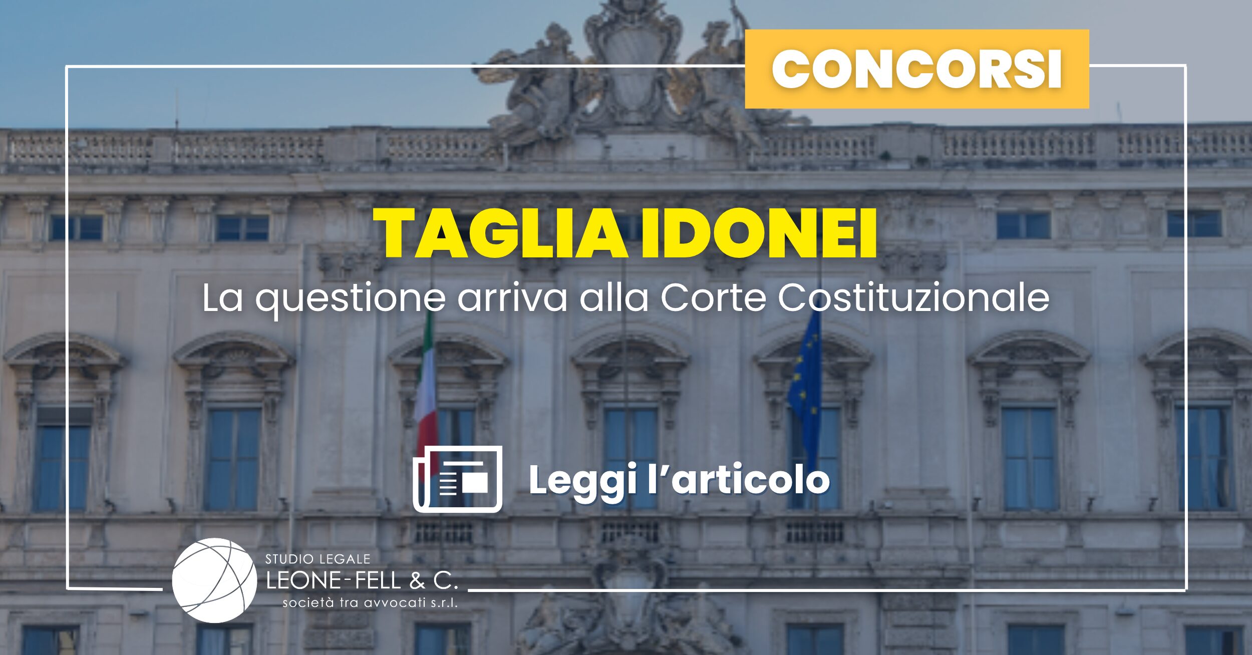 Taglia idonei: il TAR Lazio rimette alla Corte costituzionale la deroga del 2025