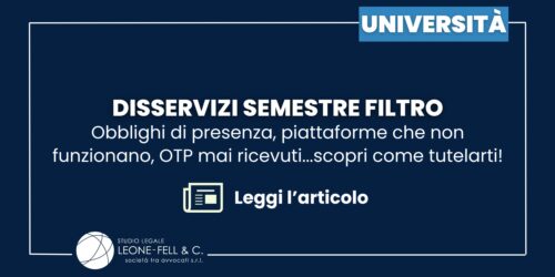 Assenze semestre filtro