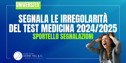 SPORTELLO SEGNALAZIONI Irregolarità Test Medicina