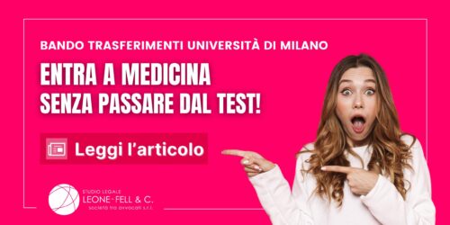 Bando trasferimenti anni successivi al primo - Università di Milano