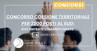 domande errate concorso coesione