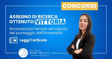 errore punteggio università