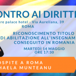 Romania MUNTEANU larga – Incontro ai diritti 14-15 maggio Roma
