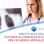 Diritto alla salute, vittoria al Consiglio di Stato per 150 medici specializzandi