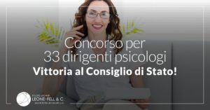 33 dirigenti psicologi