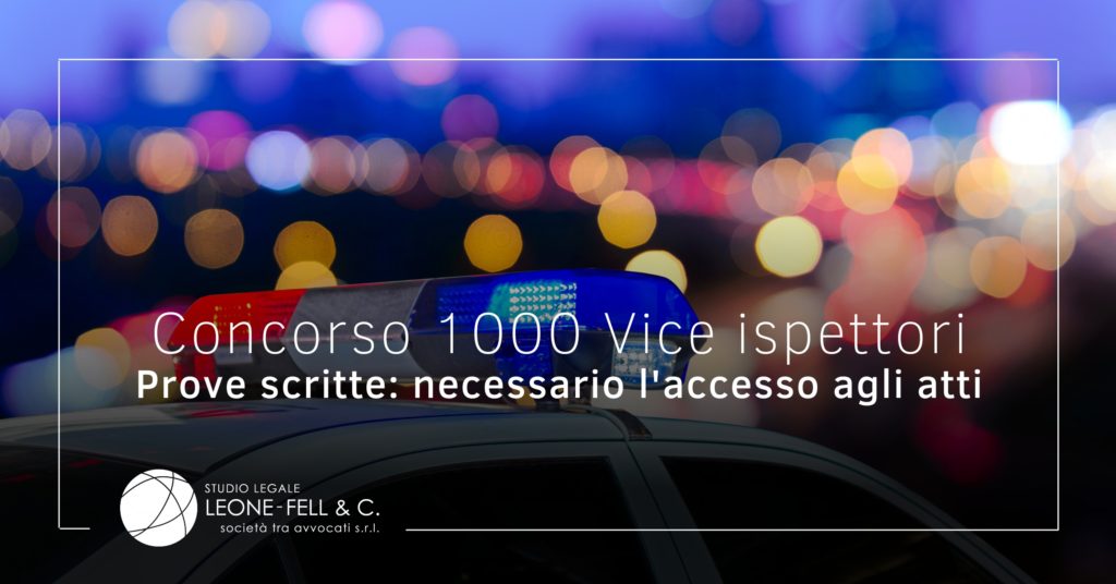 Concorso 1000 vice ispettori banner