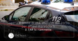 Escluso dal corso allievi maresciallo per limiti d'età