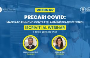 immagine del webinar sui precari covid con le foto di Francesco Leone e Simona Fell