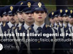 concorso polizia, allievi agenti polizia schierati