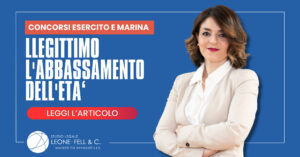 avvocato Raimonda Riolo, con scritte relative all'articolo che riguarda l'abbassamento dei limiti d'età nei concorsi vf1 esercito e marina