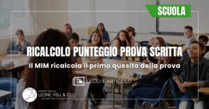 ricalcolo punteggi prova scritta