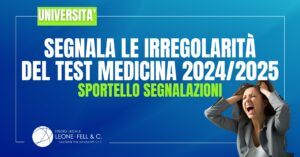 SPORTELLO SEGNALAZIONI Irregolarità Test Medicina
