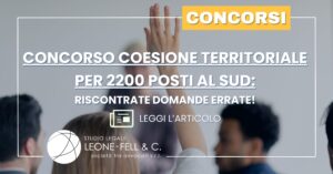 domande errate concorso coesione