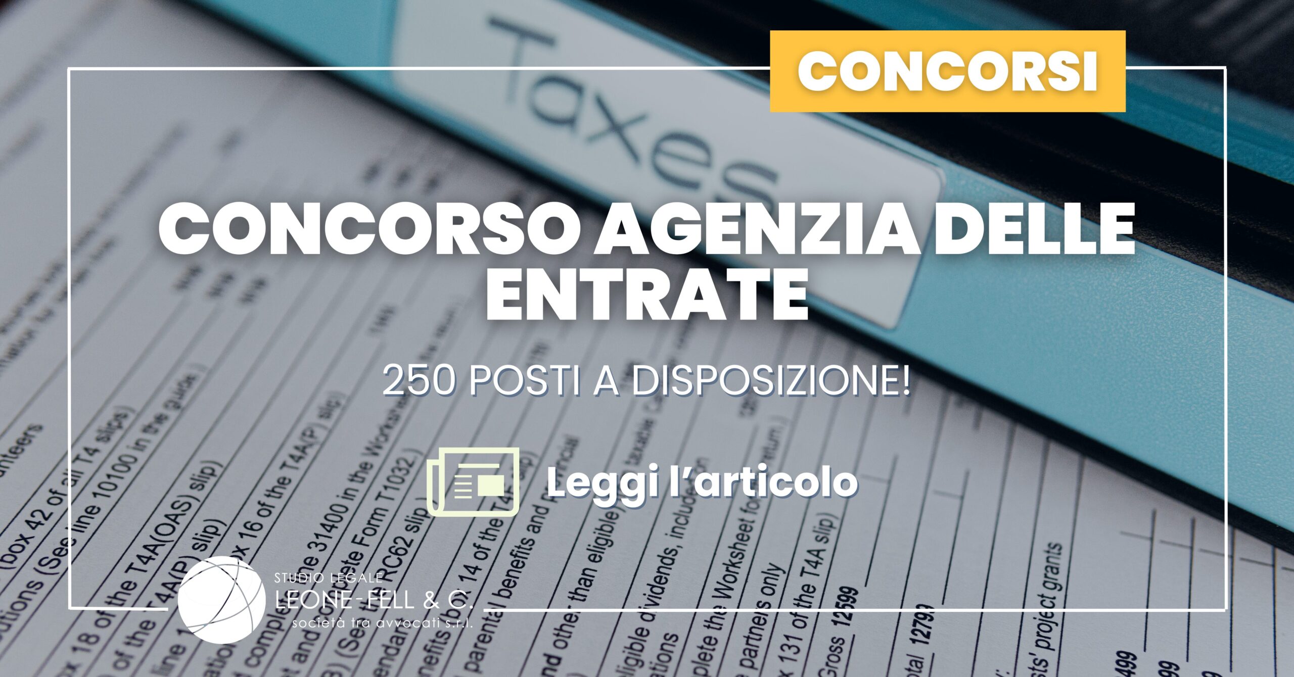 concorso agenzia entrate 250 posti