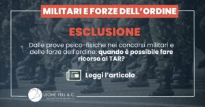 Esclusione prove psicofisiche militari
