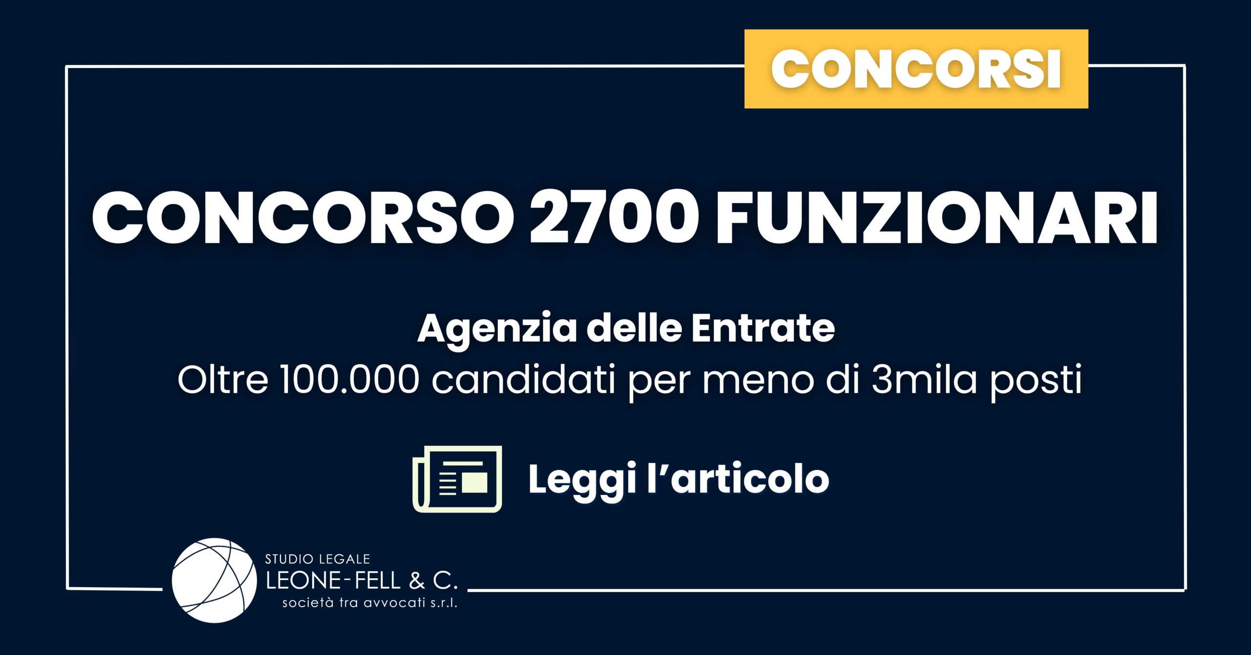 Concorso Funzionari Agenzia delle Entrate