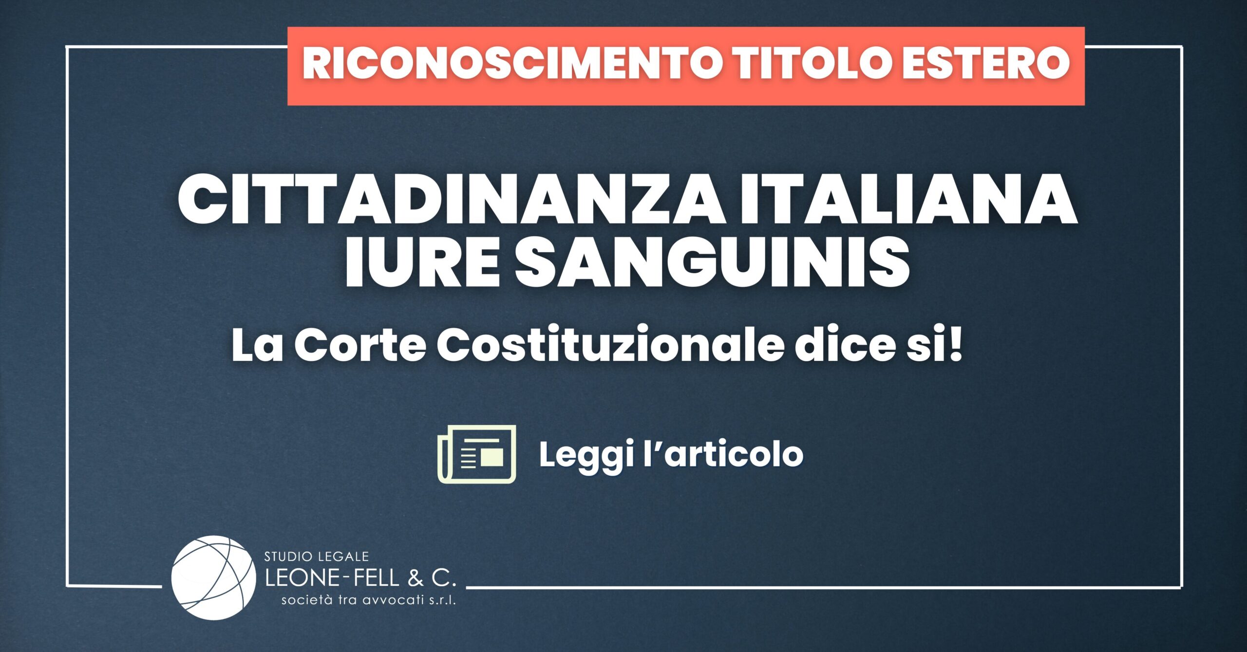 Cittadinanza italiana iure sanguinis