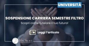 Sospensione carriera semestre filtro