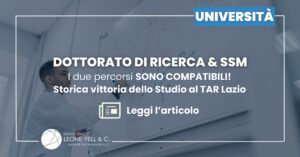 Dottorato di ricerca SSM