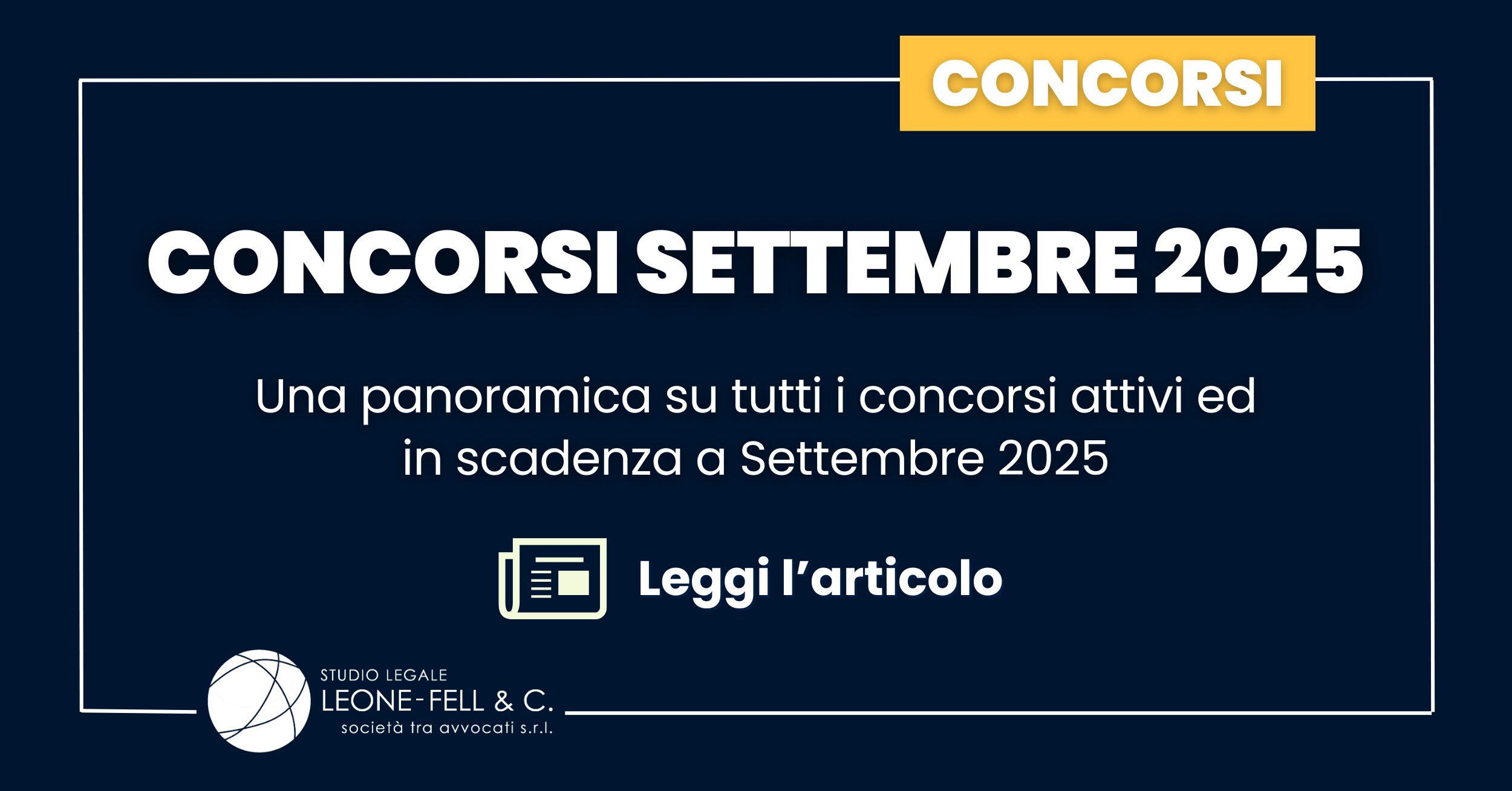 Concorsi Settembre 2025