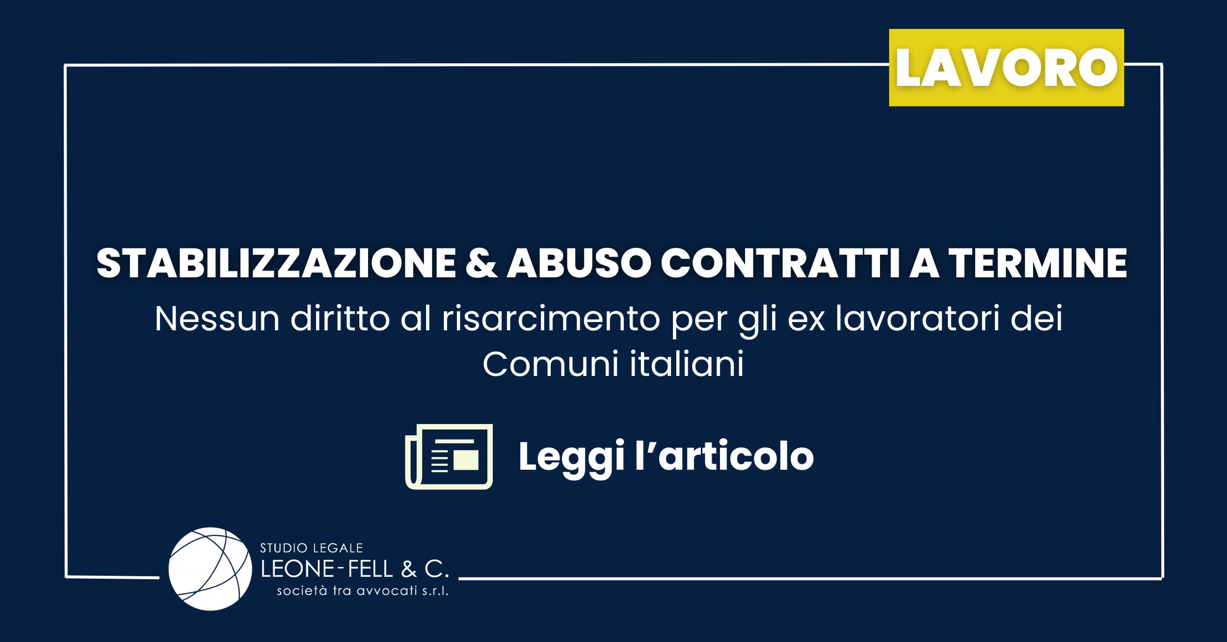 Stabilizzazione precari
