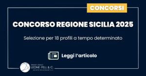 Concorso regione sicilia 2025