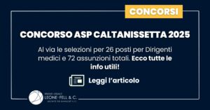 Concorso Asp Caltanissetta 2025