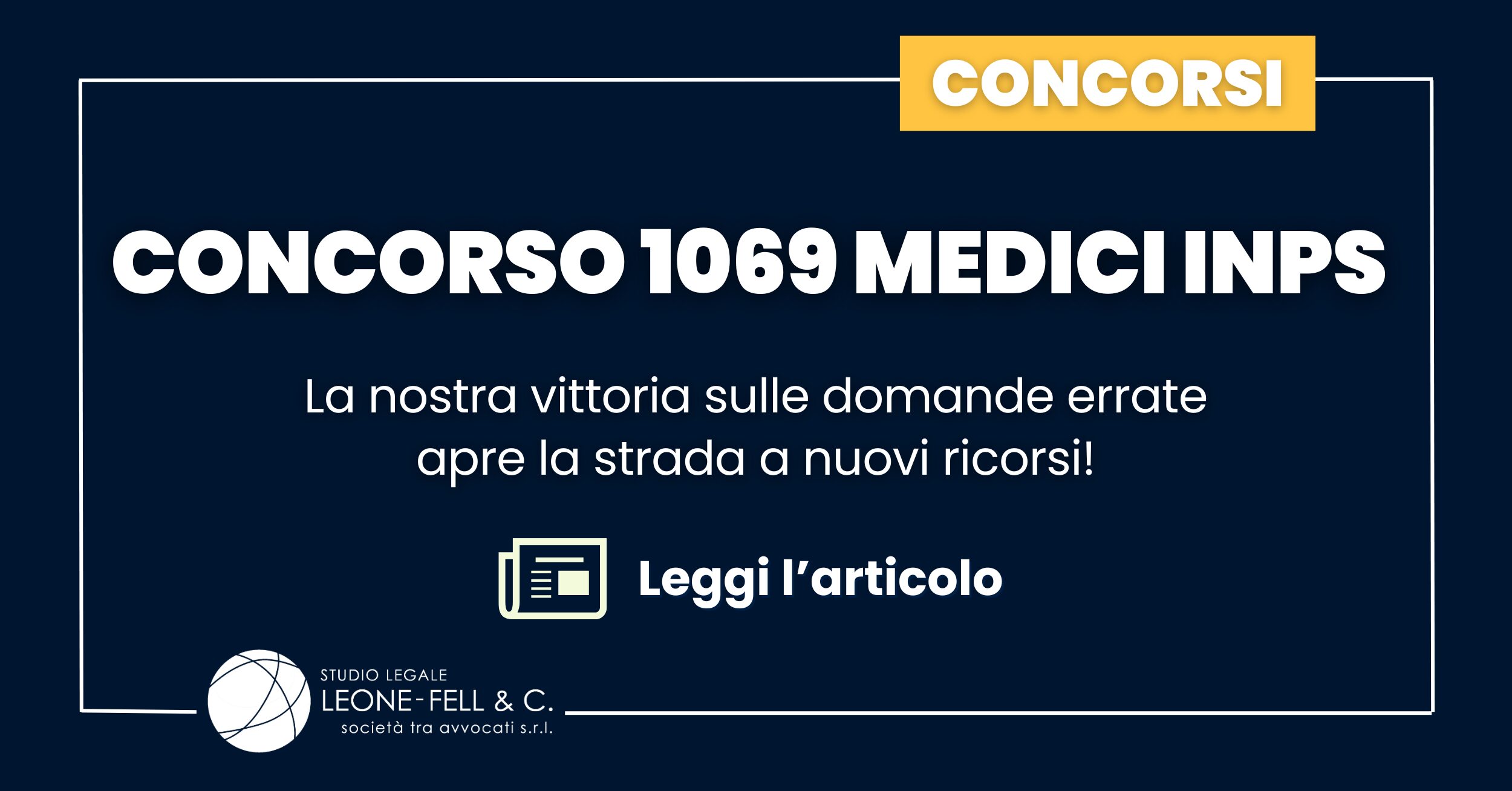 Concorso 1069 Medici INPS