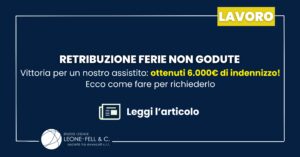 Retribuzione Ferie Non Godute