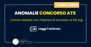 Anomalie Concorso ATS