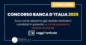 Nuovo concorso banca italia
