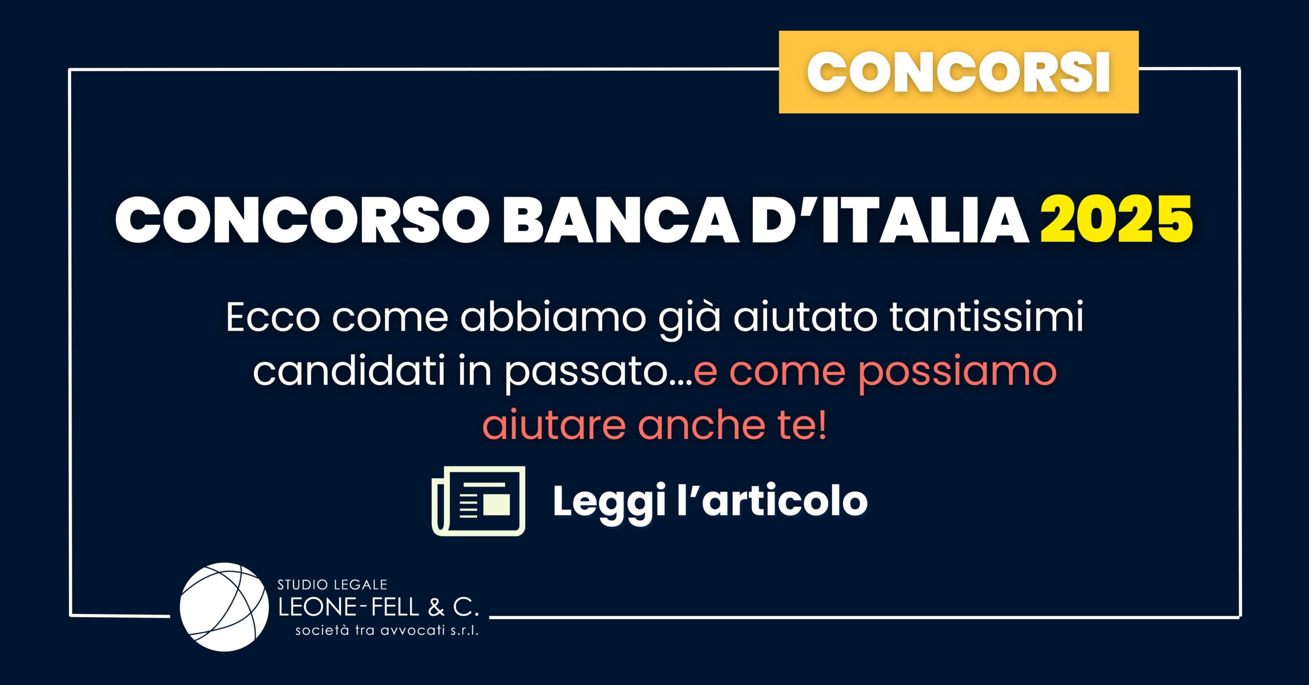 Nuovo concorso banca italia