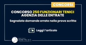 Concorso 250 Funzionari Tecnici