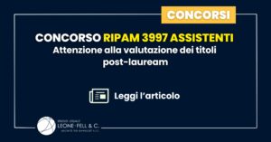 Concorso Ripam 3997 assistenti