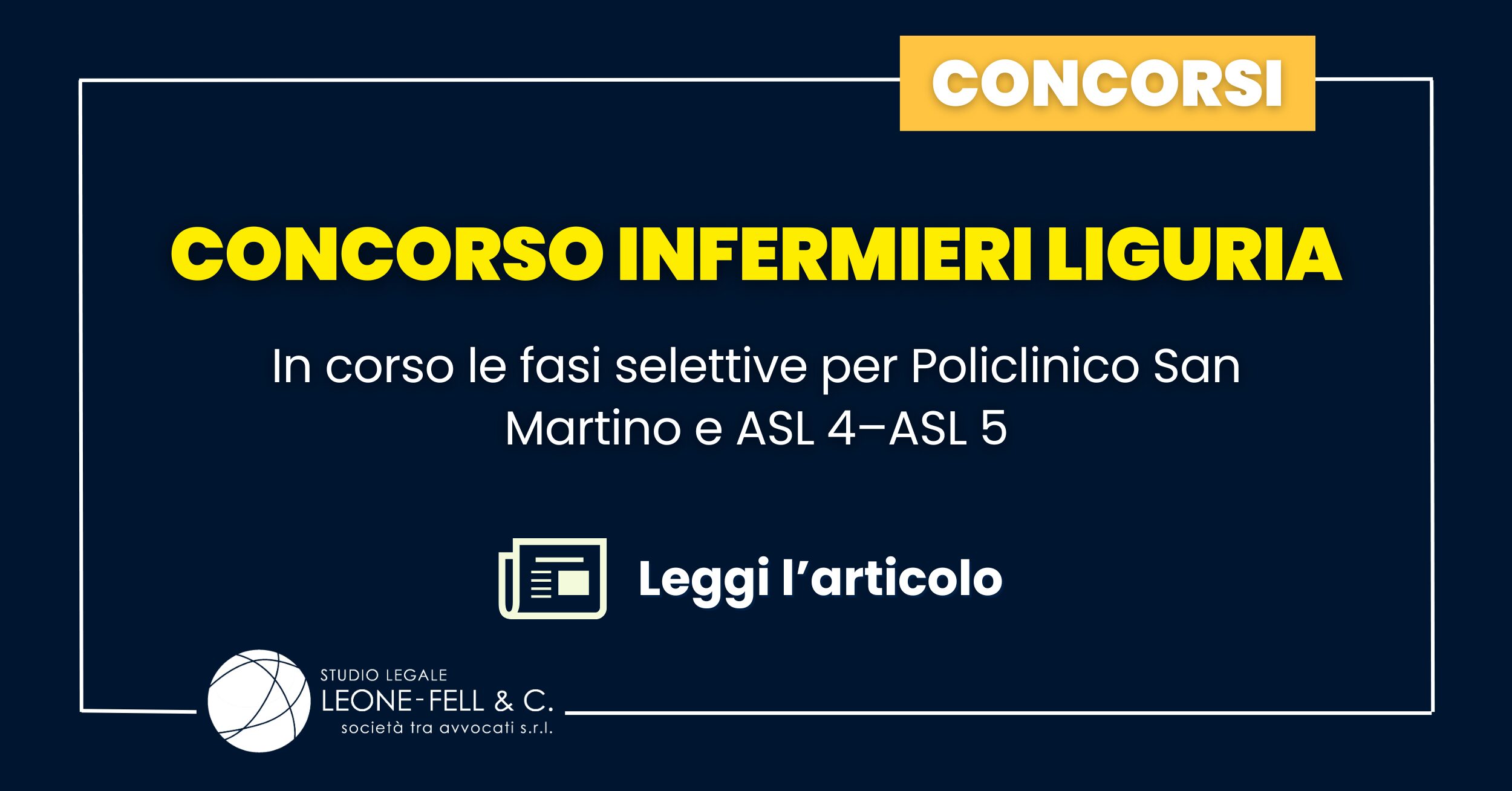Concorso Infermieri Liguria