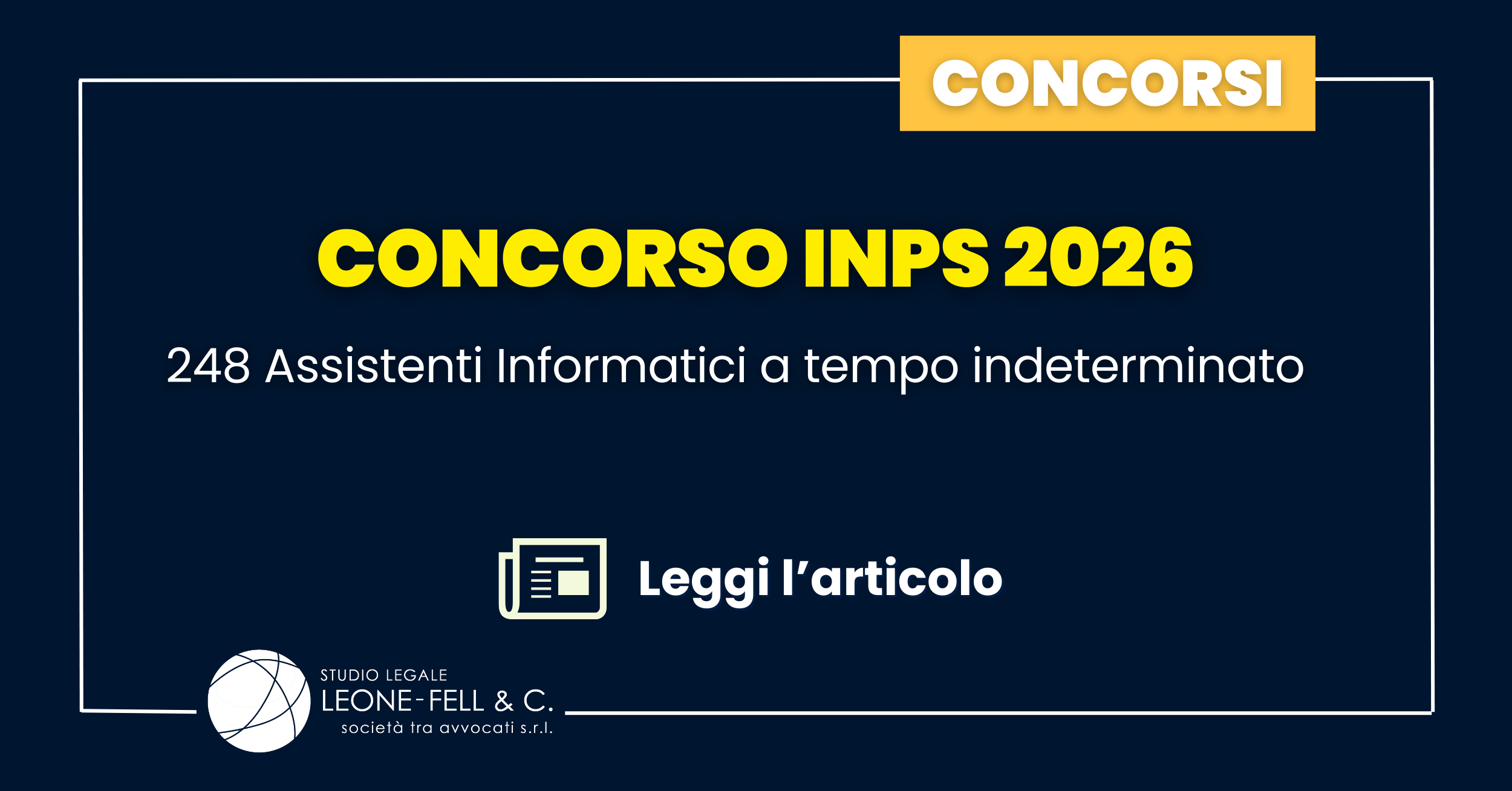 Concorso INPS 2026