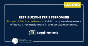 Retribuzione ferie ferrovieri