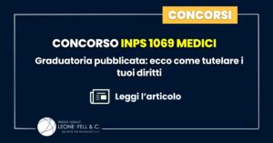 Graduatoria concorso inps 1069 medici