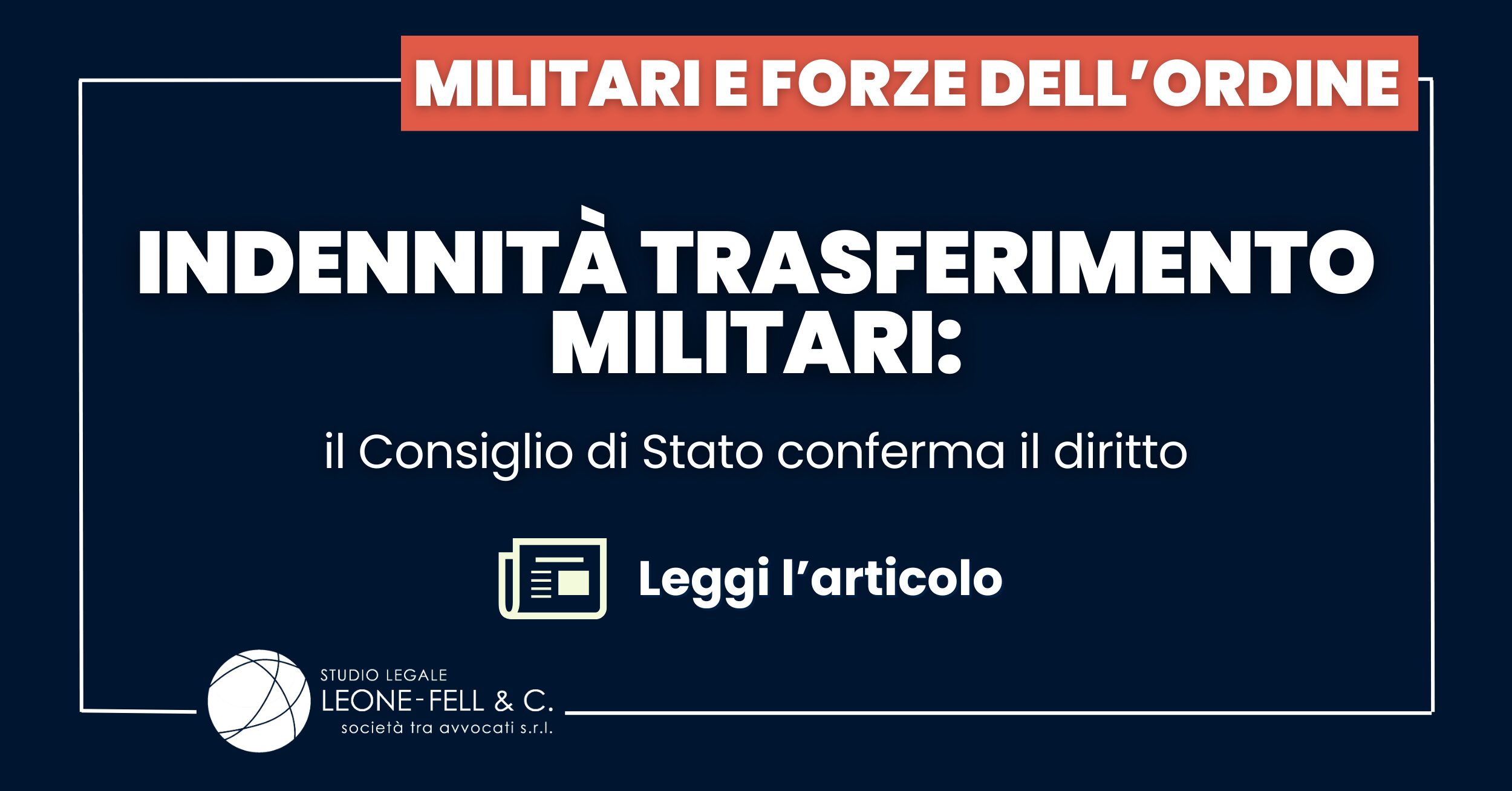 Indennità trasferimento militari: il Consiglio di Stato conferma il diritto