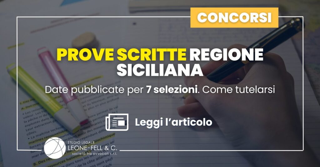 Prove scritte Regione Siciliana: date pubblicate per 7 selezioni. Come tutelarsi
