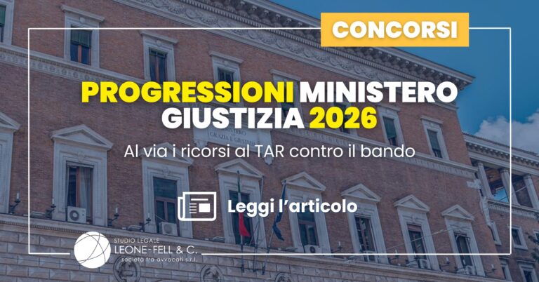Progressioni Ministero Giustizia 2026: al via i ricorsi al TAR contro il bando
