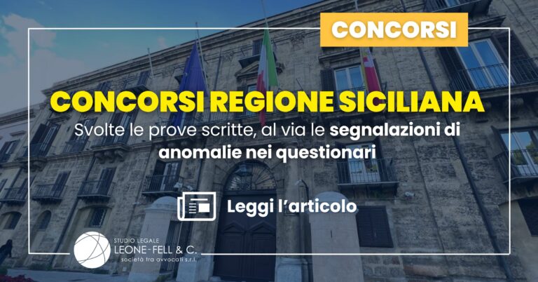 Concorsi Regione Siciliana: svolte le prove scritte, al via le segnalazioni di anomalie nei questionari
