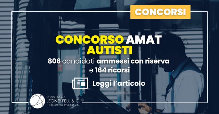 Concorso AMAT autisti: 806 candidati ammessi con riserva e 164 ricorsi