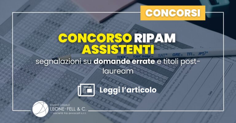 Concorso RIPAM Assistenti: segnalazioni su domande errate e titoli post-lauream