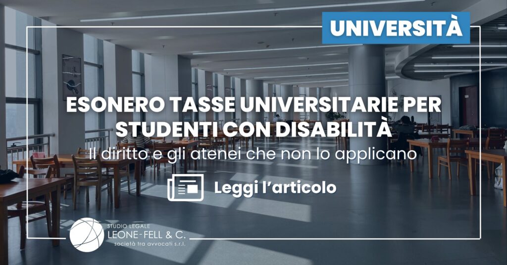 Esonero tasse universitarie per studenti con disabilità: il diritto e gli atenei che non lo applicano